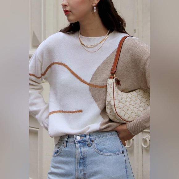 NEW! PETITE STUDIO Lexi Wool Sweater (Ivory) - Picture 2 of 9